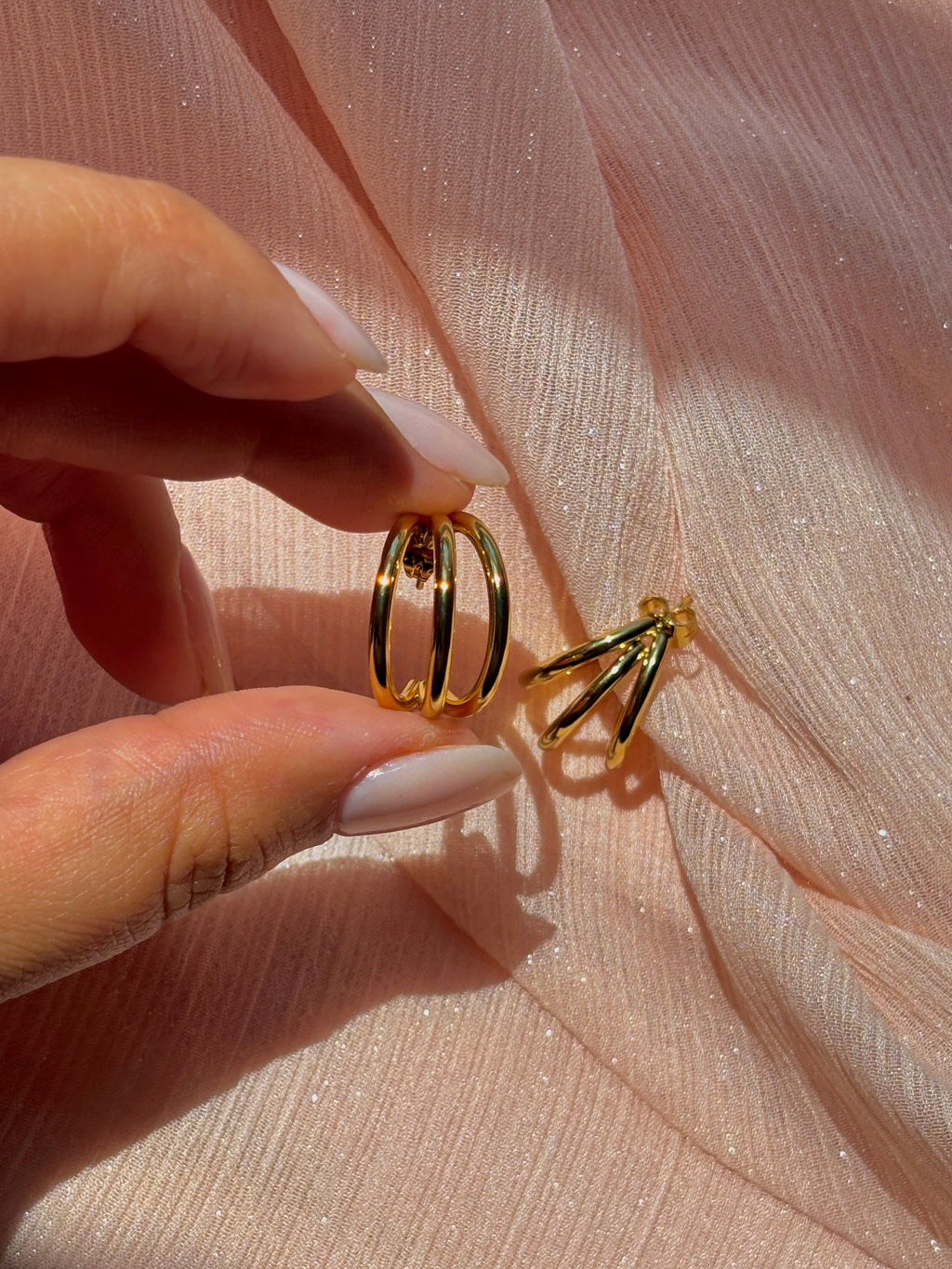Aurelia Triple Huggie Hoop Earrings