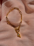 Elara Paperclip Charm Bracelet