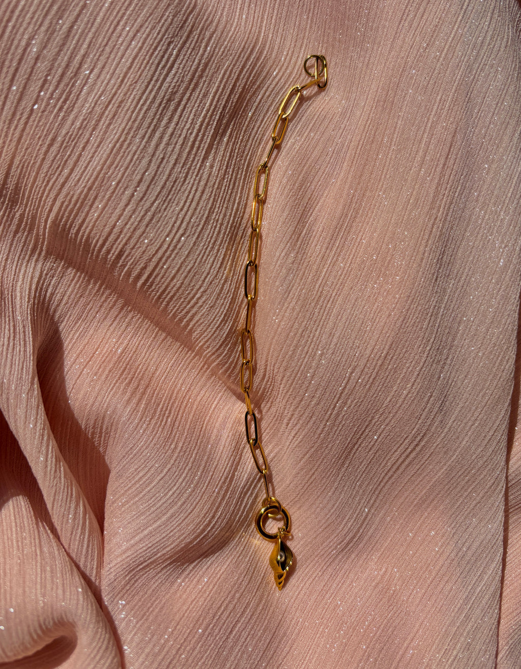 Elara Paperclip Charm Bracelet