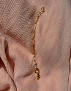 Elara Paperclip Charm Bracelet