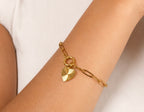 Elara Paperclip Charm Bracelet
