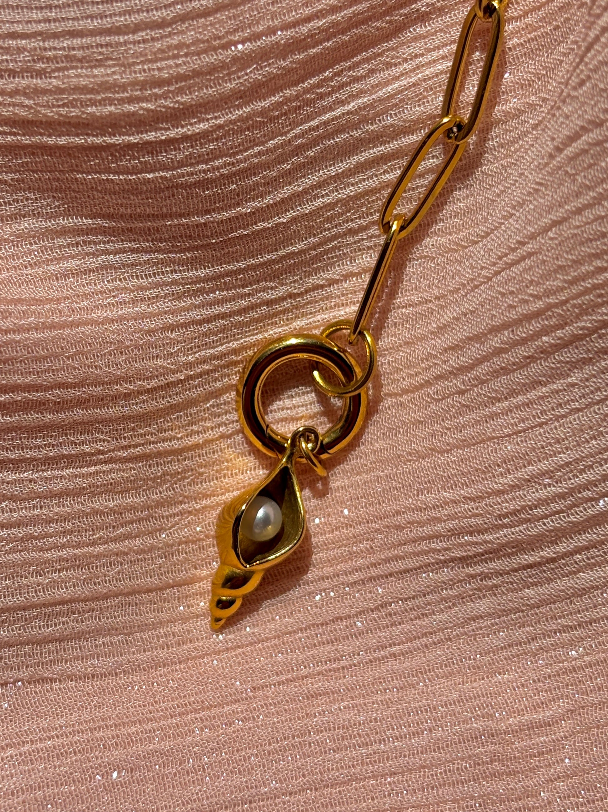 Elara Paperclip Charm Bracelet
