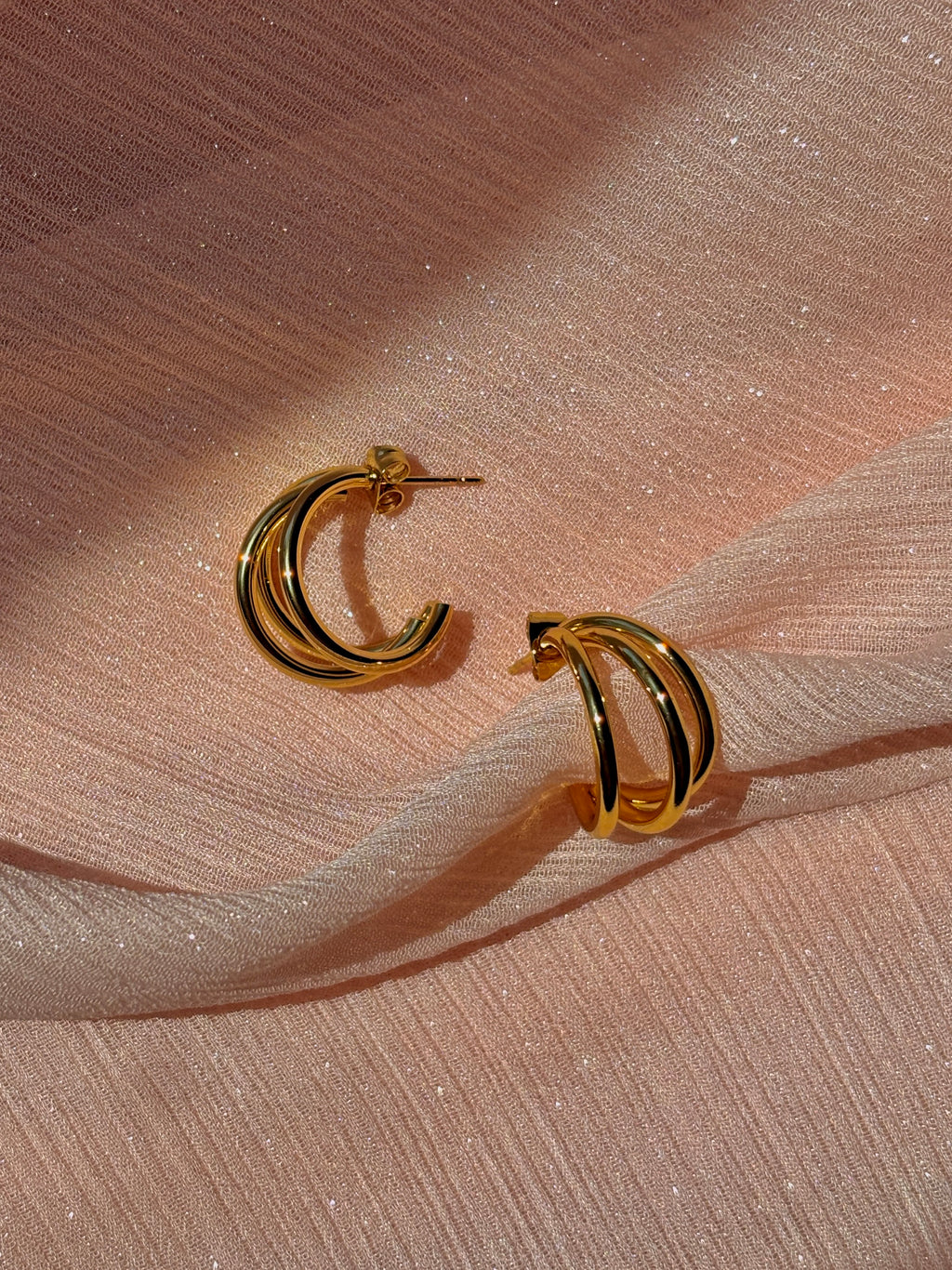 Aurelia Triple Huggie Hoop Earrings