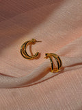 Aurelia Triple Huggie Hoop Earrings