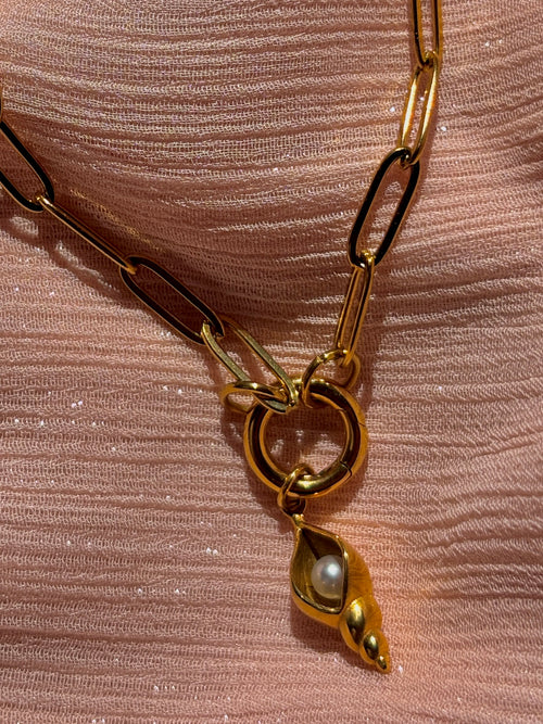 Elara Paperclip Charm Bracelet