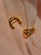 Aurelia Triple Huggie Hoop Earrings